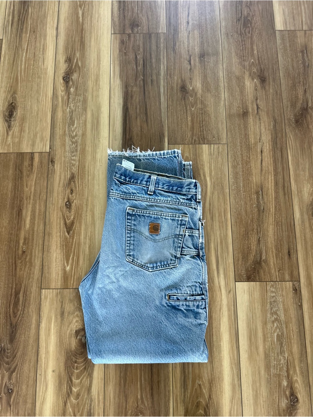 Carhartt women’s Light Blue distressed jeans size 38x32